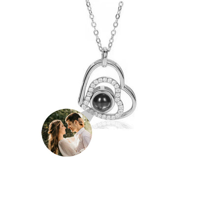 Foto halskæde - Hjerte &amp; Diamant 