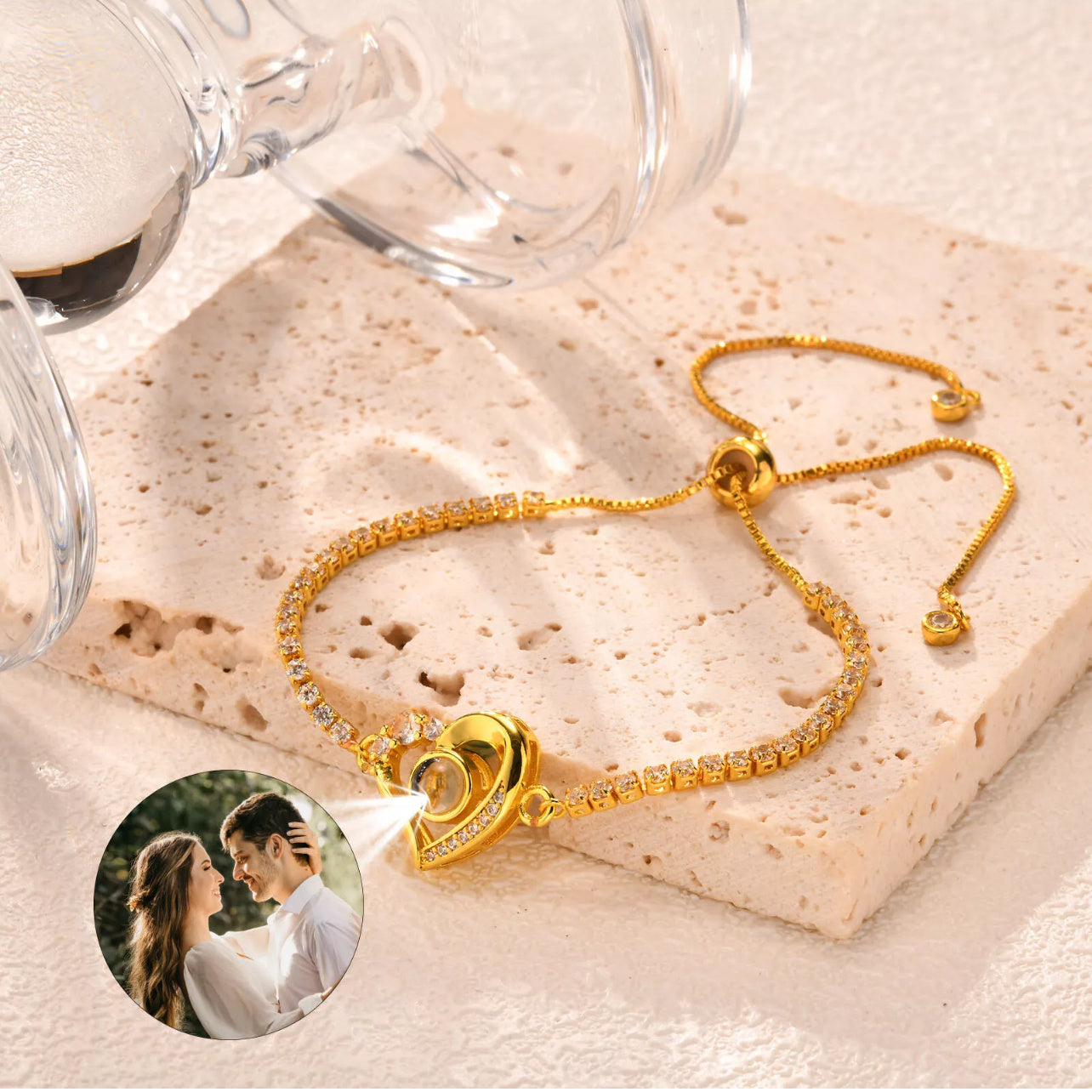 Fotoarmbånd - Hjerte &amp; Diamant