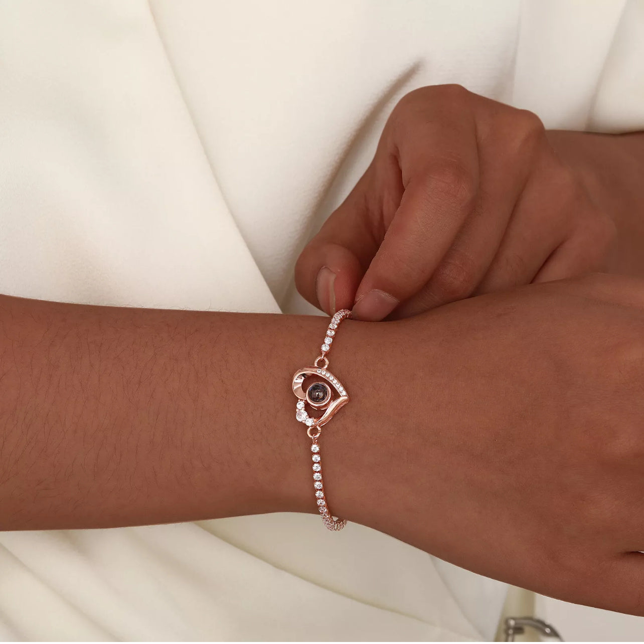 Fotoarmbånd - Hjerte &amp; Diamant